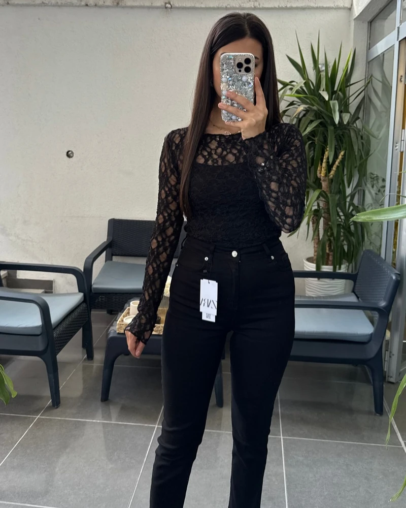 Yüksek Bel Mom Jean