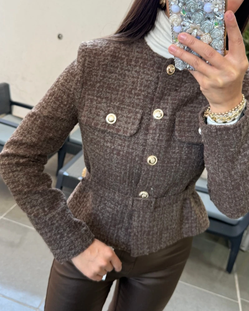 Tüvit Kemerli Ceket 