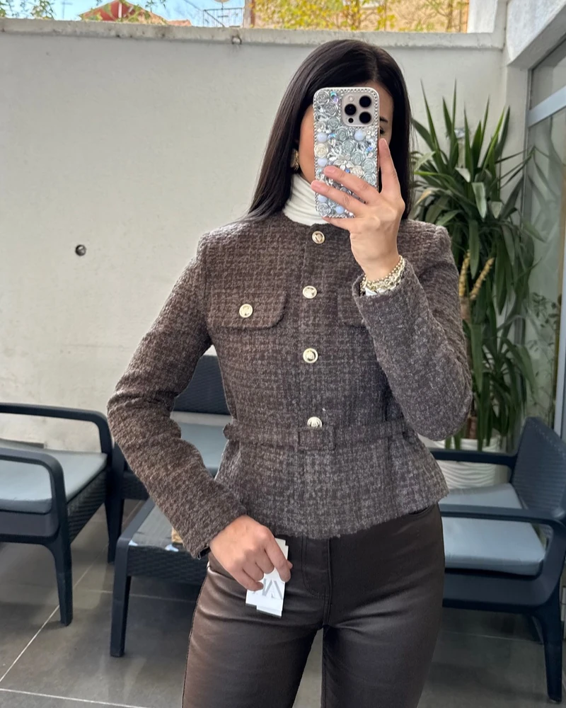 Tüvit Kemerli Ceket 