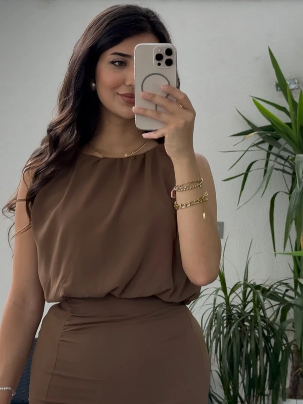 Zra Model Kahverengi Elbise