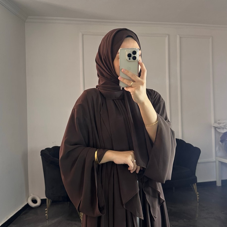Abaya takım - Kahve