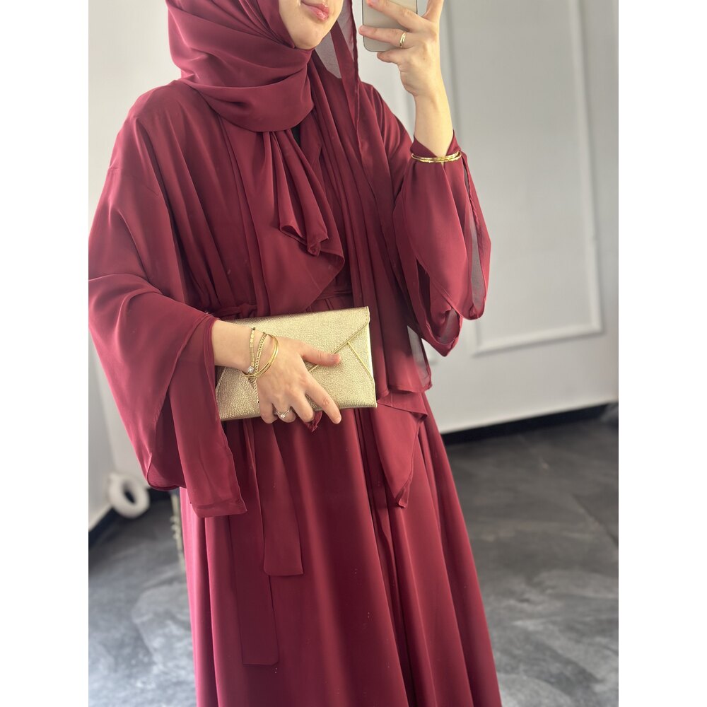 Bordo abaya&şal