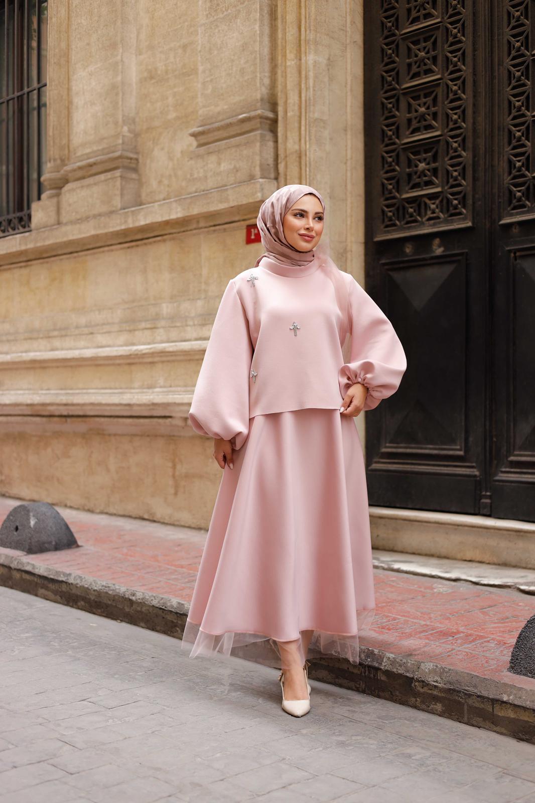 PEMBE ETEK BLUZ TAKIM