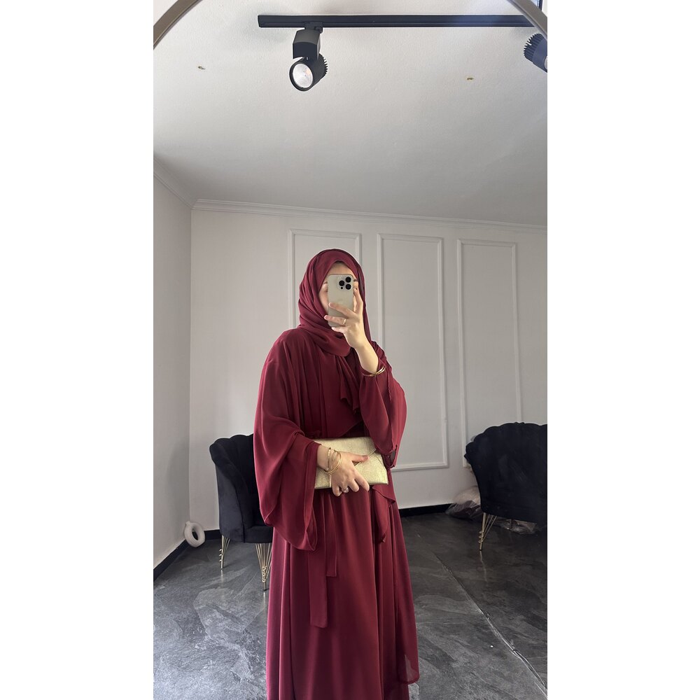 Bordo abaya&şal