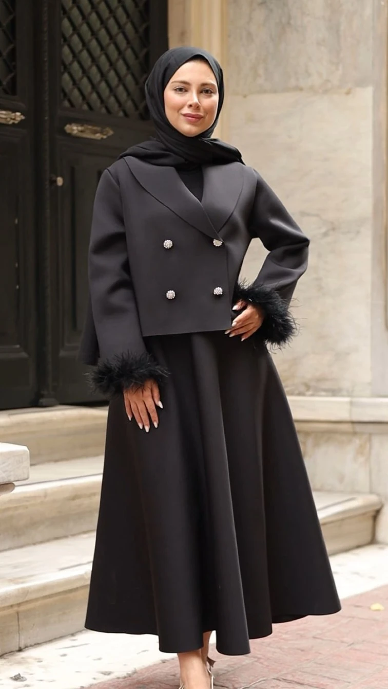 SİYAH ETEK&CEKET TAKIM