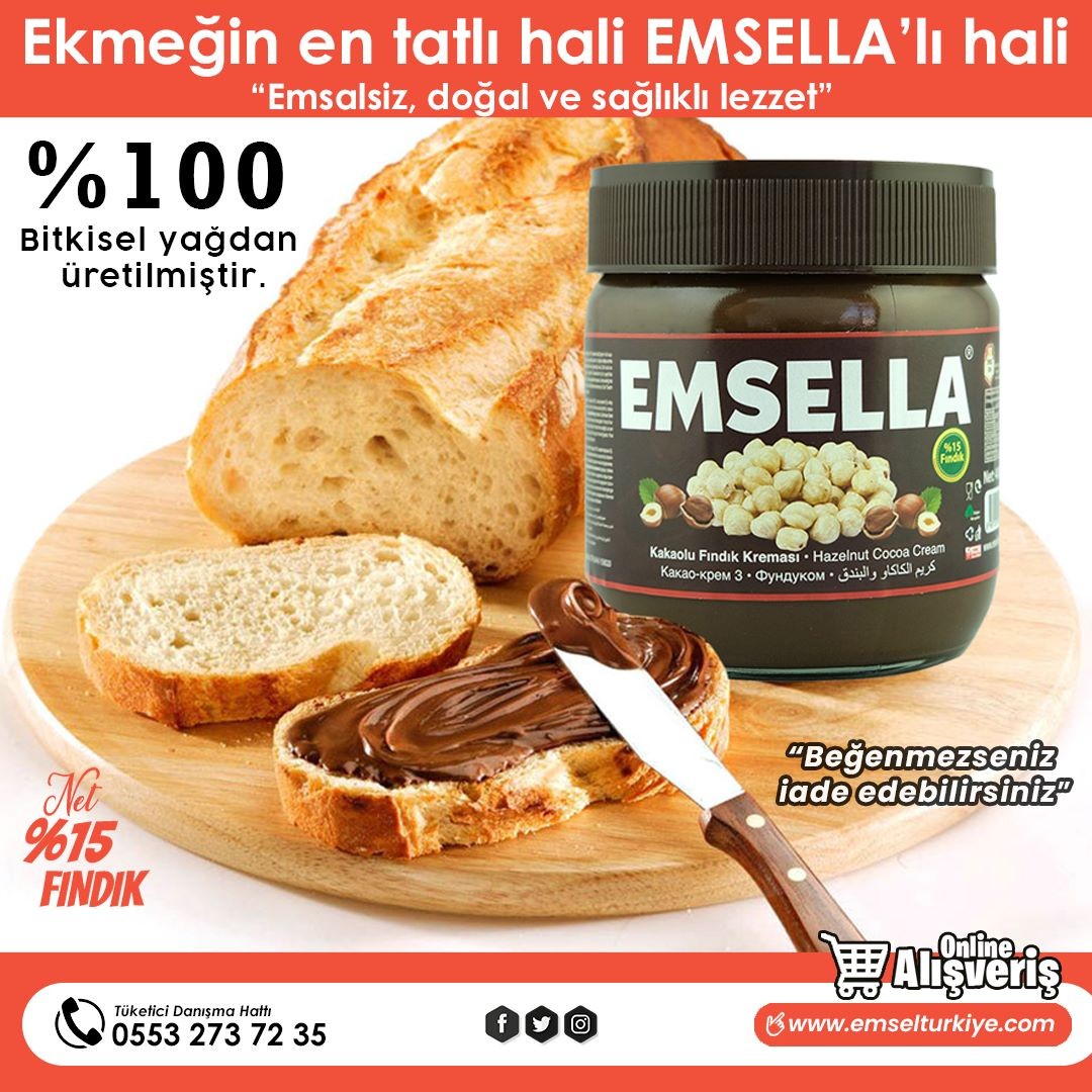 EMSELLA KAKAOLU FINDIK KREMAS:I 3*400gr