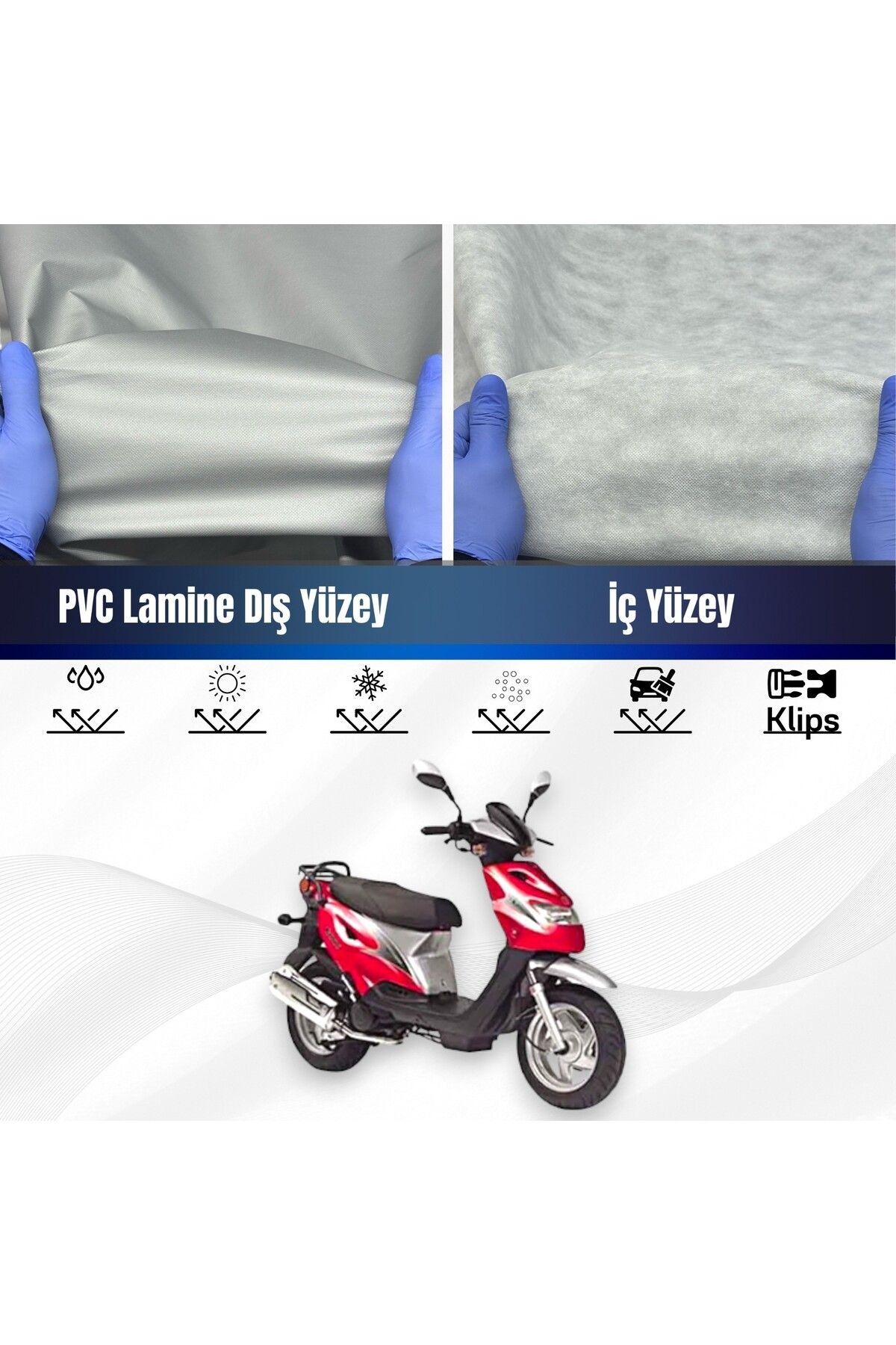 Kanuni Popcorn 90 Su Geçirmez Motosiklet Branda 4 Mevsime Uygun Motor Branda