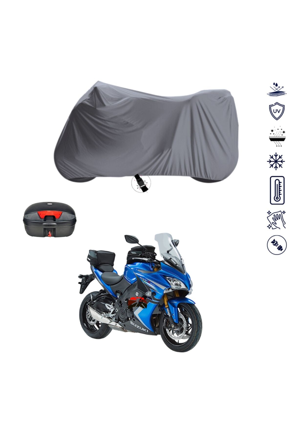 Suzuki Gsx 1000 Fa Çantalı Motosiklet Brandası 4 Mevsim Su Geçirmez Motor Brandası