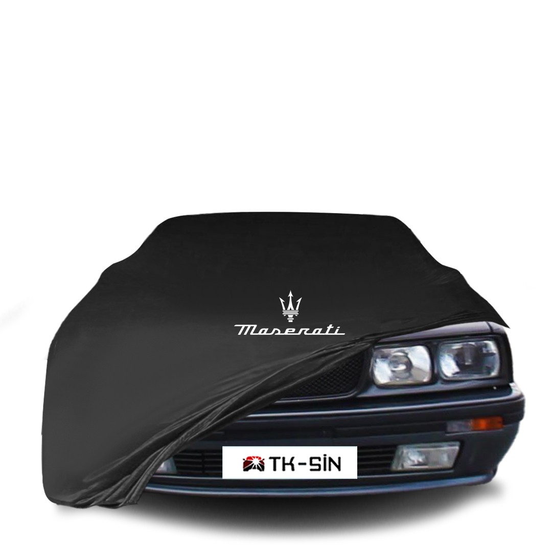 MASERATİ 420430 Araba Brandası İç Mekan Kumaş Araba Brandası Logolu Oto Branda