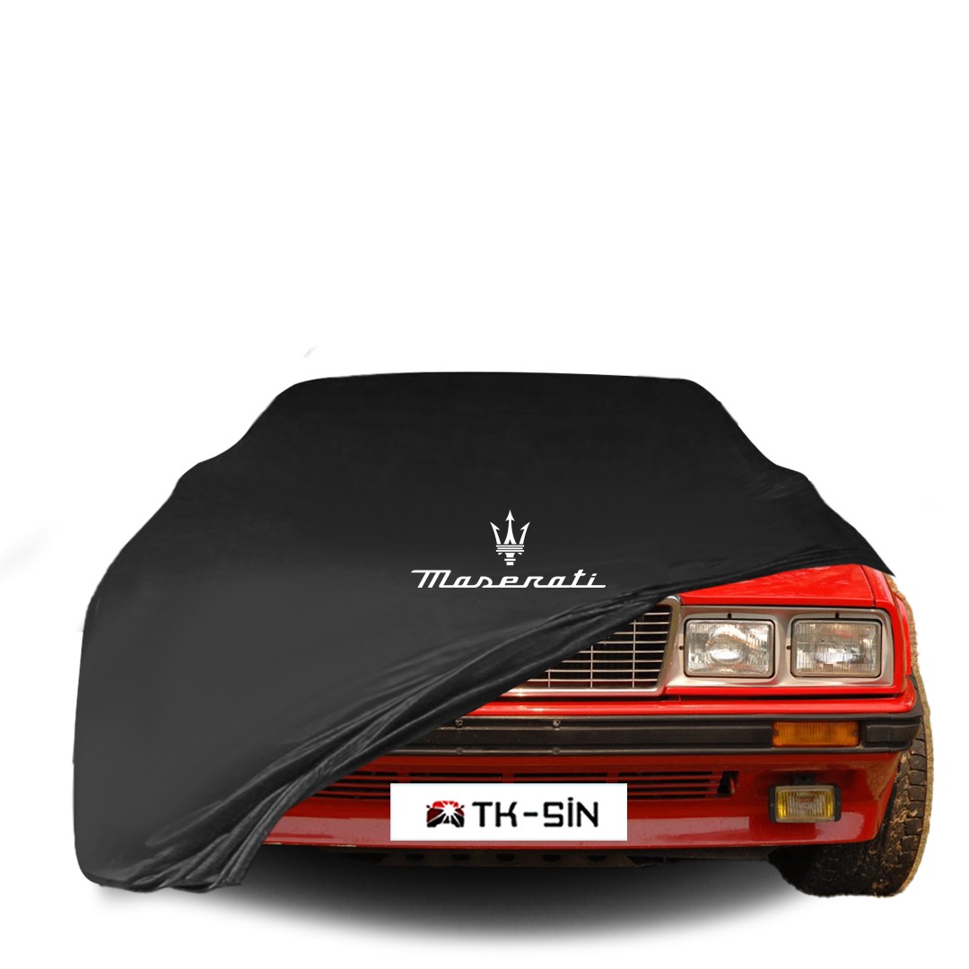 MASERATİ BİTURBO Araba Brandası İç Mekan Kumaş Araba Brandası Logolu Oto Branda