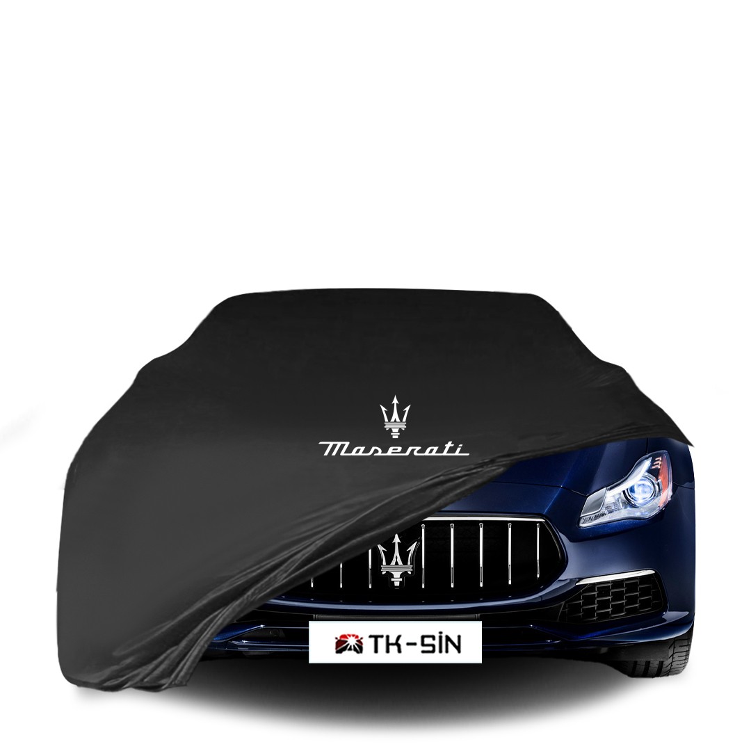 MASERATİ QUATTROPORTE  Araba Brandası İç Mekan Kumaş Araba Brandası Logolu Oto Branda