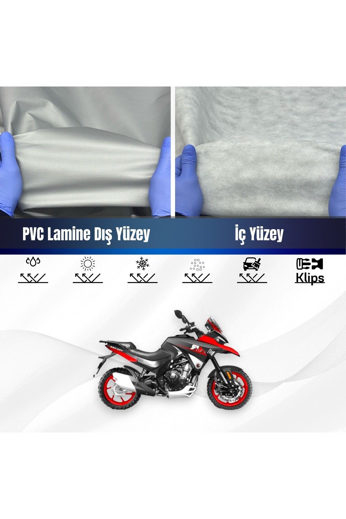 Rkn 530 Adv Su Geçirmez Motosiklet Branda 4 Mevsime Uygun Motor Brandası
