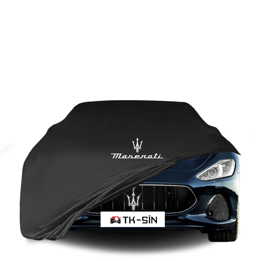 MASERATİ GRAN CABRİO Araba Brandası İç Mekan Kumaş Araba Brandası Logolu Oto Branda