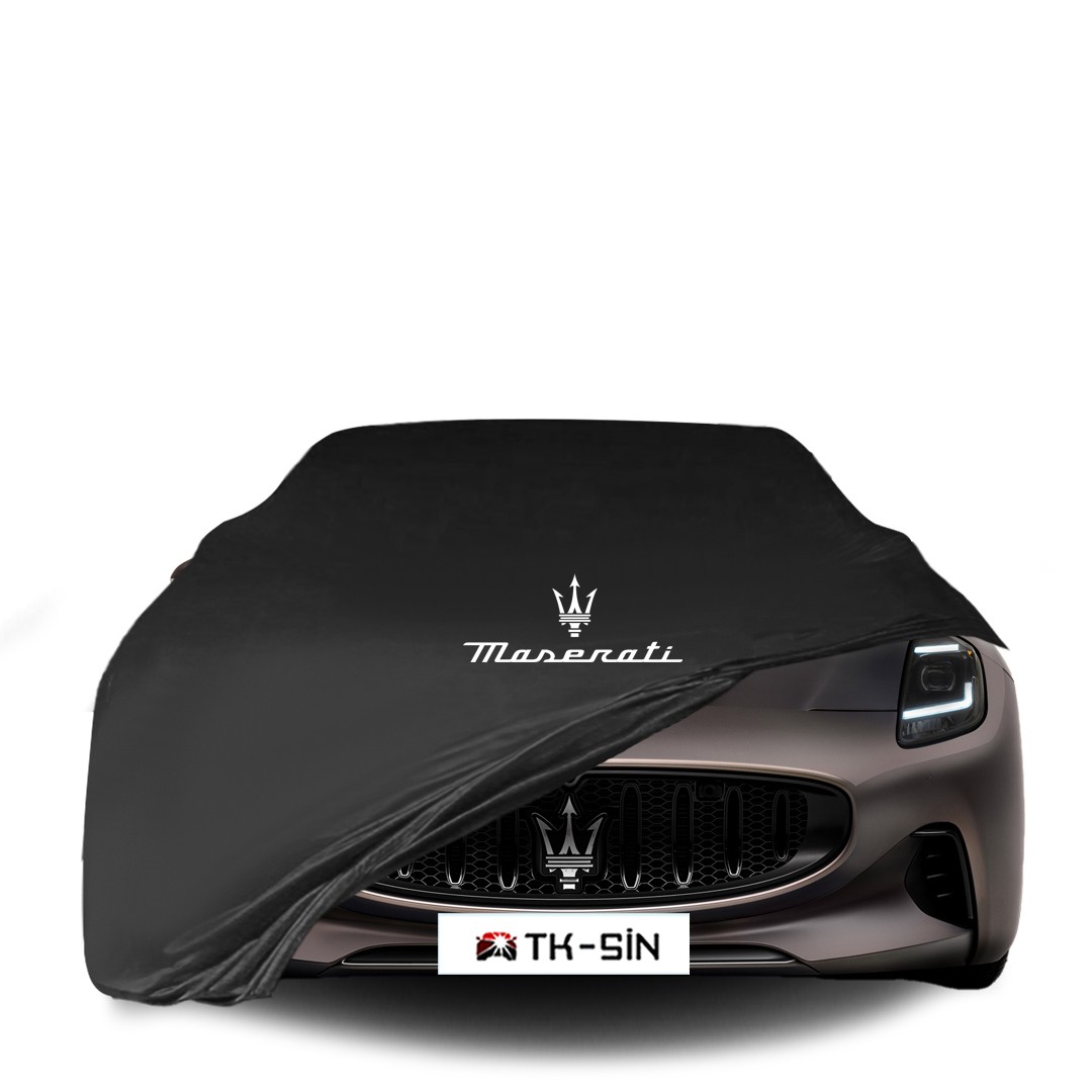 MASERATİ GRANTURİSMO Araba Brandası İç Mekan Kumaş Araba Brandası Logolu Oto Branda