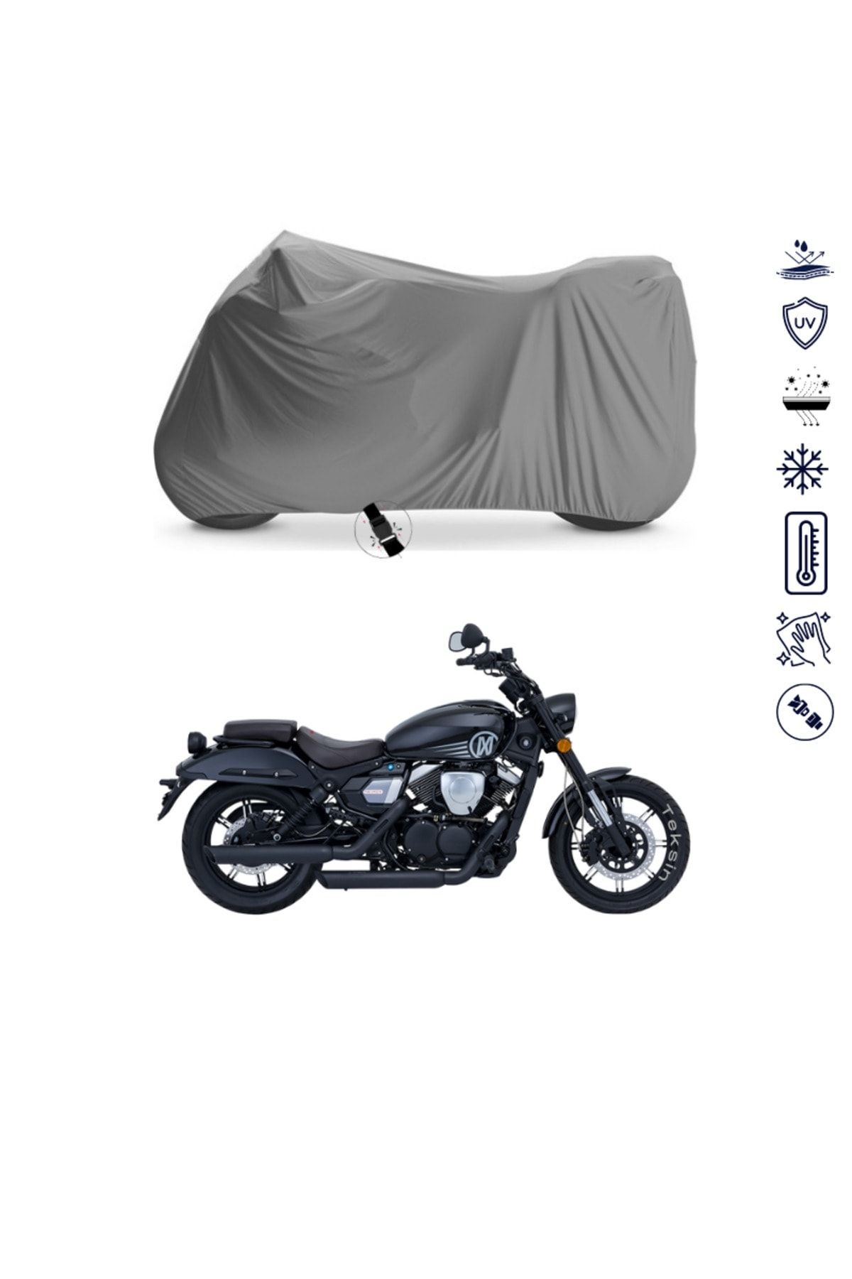 Mondial 250 Uyumlu Nevada Motosiklet Branda Su Geçirmez Motosiklet Brandası