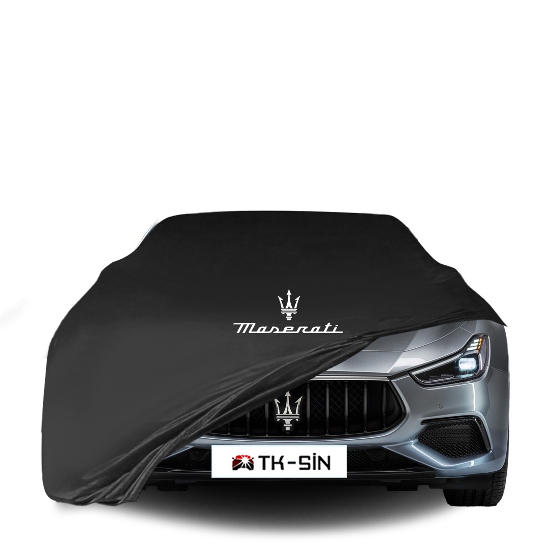 MASERATİ GHİBLİ 3 (M157) Araba Brandası İç Mekan Kumaş Araba Brandası Logolu Oto Branda