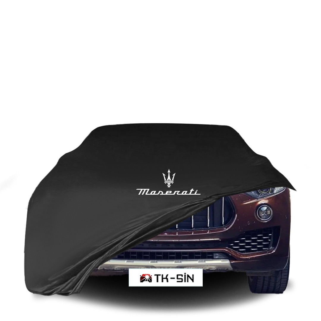 MASERATİ LEVANTE Araba Brandası İç Mekan Kumaş Araba Brandası Logolu Oto Branda