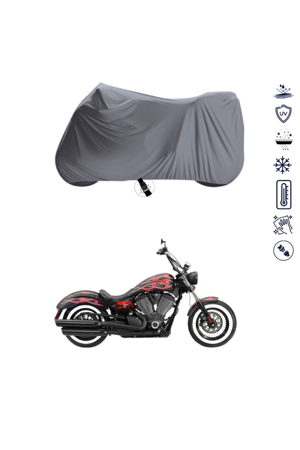 Victory Chopper Serisi Motosiklet Branda Su Geçirmez Motosiklet Brandası