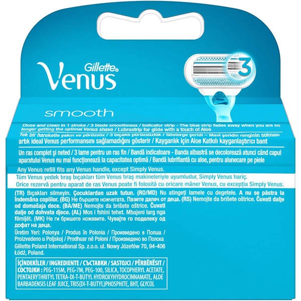 Gillette Venus Smooth Kadın Tıraş Bıçağı 2 Li