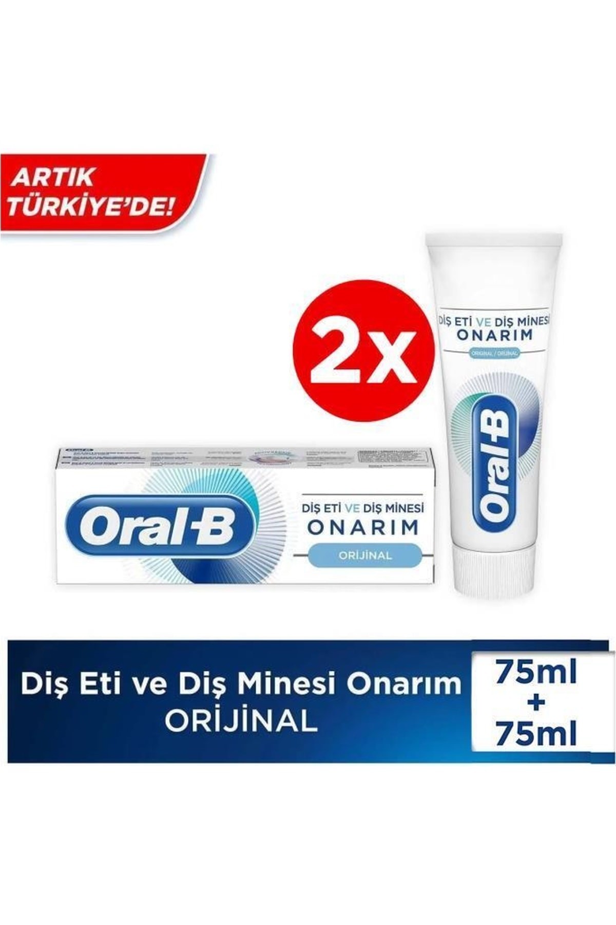 ORAL B Orijinal Diş Eti Ve Minesi Onarım Diş Macunu 75 Ml X2
