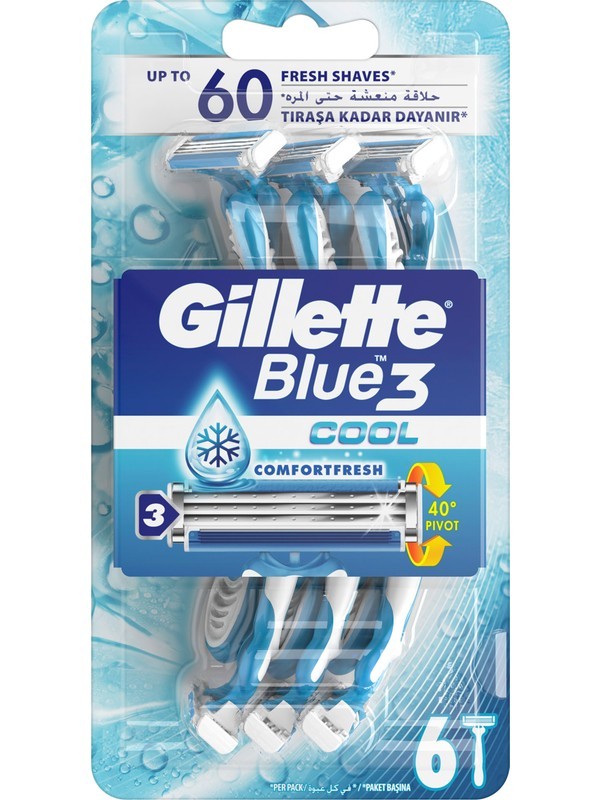 Gillette Blue3 Cool Kullan At Tıraş Bıçağı 6\'lı
