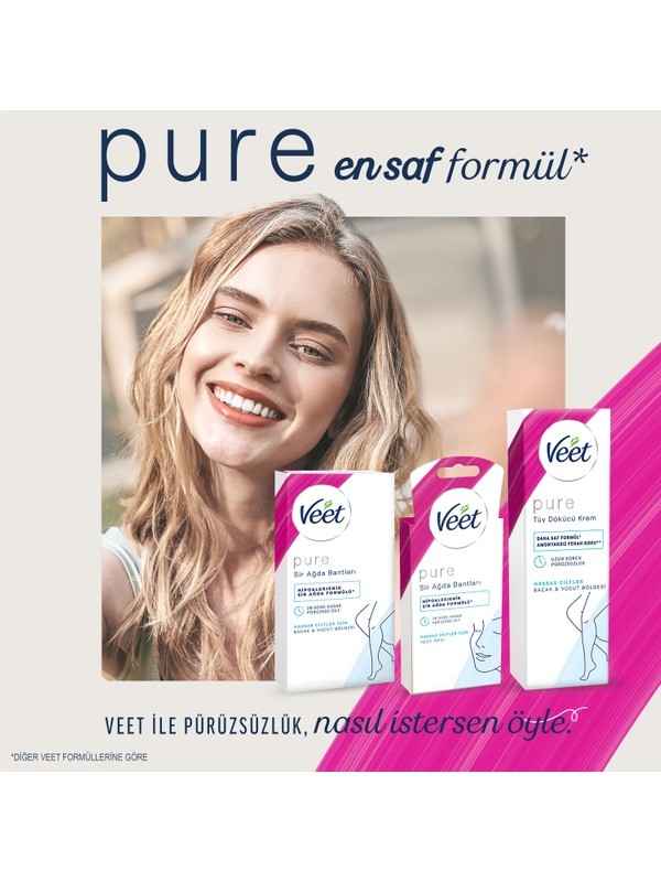 VEET PURE AĞDA BANDI HASSAS 20Lİ