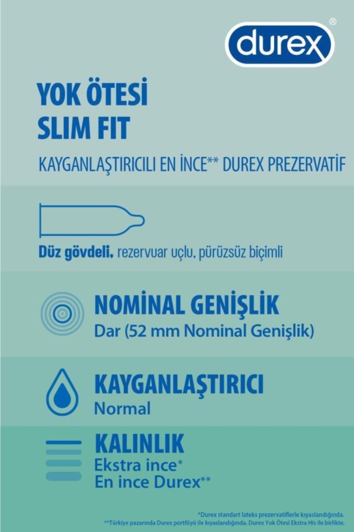 DUREX YOK ÖTESİ SLİM FİT 20Lİ