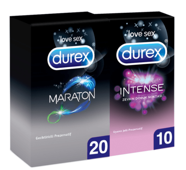 Durex Maraton Geciktiricili Prezervatif 20'li + Durex Intense 10'lu Prezervatif