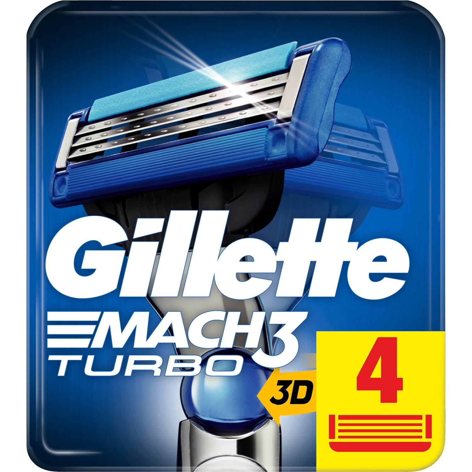 Gillette Mach 3 Turbo Yedek Tıraş Bıçağı 4\'lü