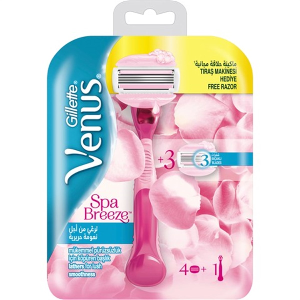 Gillette Venus Breeze Tıraş Makinesi +4\'lü Yedek Tıraş Bıçağı