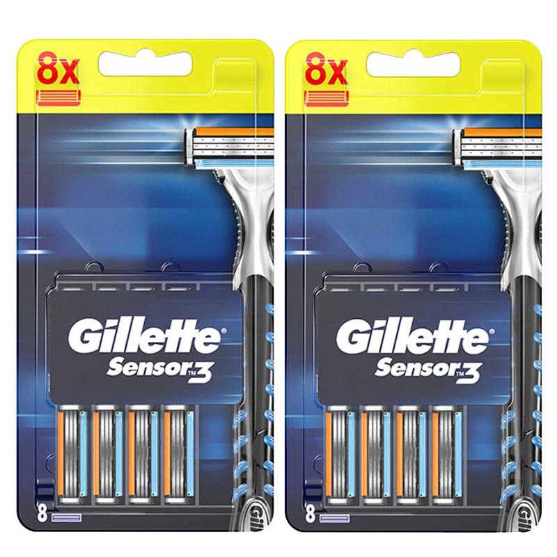 Gillette Sensor3 Yedek Tıraş Bıçağı 8'li (977) x 2 Adet