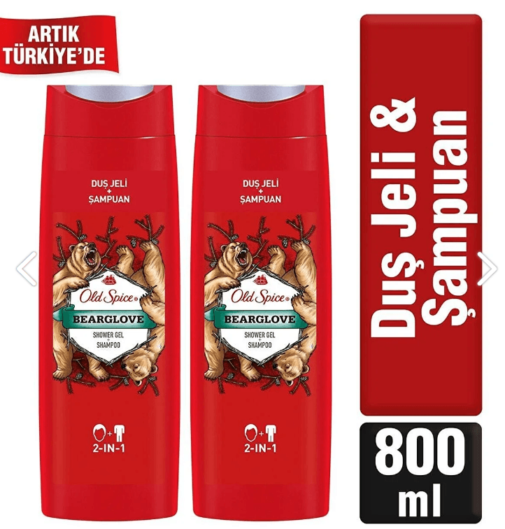 Old Spice Duş Jeli & Şampuan 400 ml Bearglove x 2 ADET