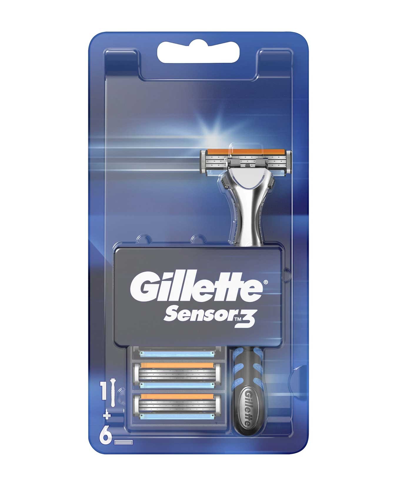 Gillette Sensor3 Tıraş Makinesi + Yedek Tıraş Bıçağı 6\'lı
