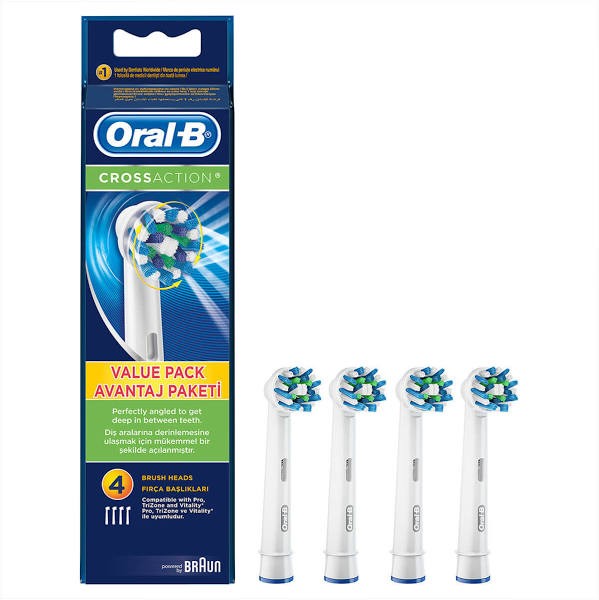 ORAL-B Diş Fırçası Yedek Başlığı Cross Action 4 lü