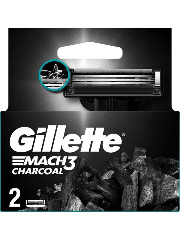 Gillette Mach3 Charcoal Yedek Tıraş Bıçağı 2'li