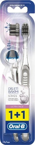 Oral B Ultra Thin Sılver Diş Eti Bakımı 1+1 Ekstra Yumuşak Diş Fırçası