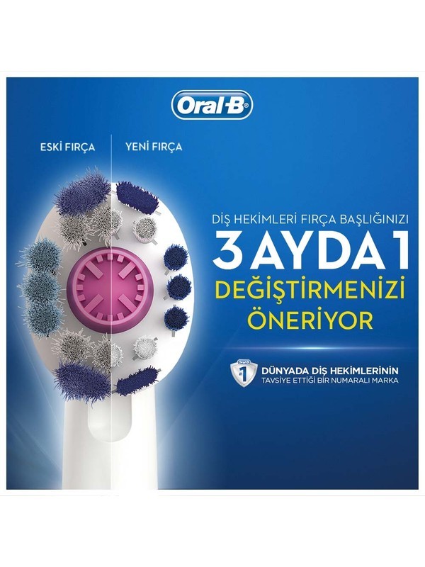 Oral-B Pro 750 Şarj Diş Fırçası 3D White Pembe + Seyahat Kabı ( 2452 )