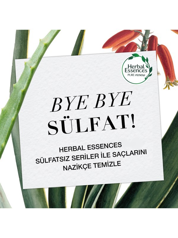 Herbal Essences Sülfatsız Aloe + Bambu  Şampuan 380ml ( 1759 )