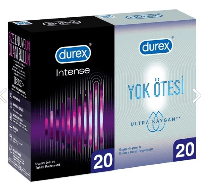 Durex Intense 20’li + Durex Yok Ötesi Ultra Kaygan 20’li