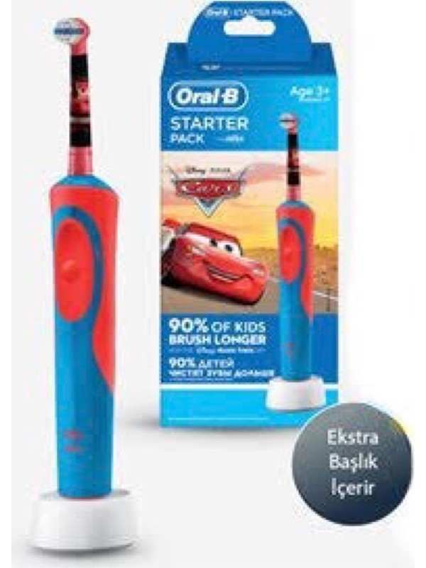 Oral-B Starter Pack Disney Cars Çocuk Şarjlı Diş Fırçası ( 3603 )