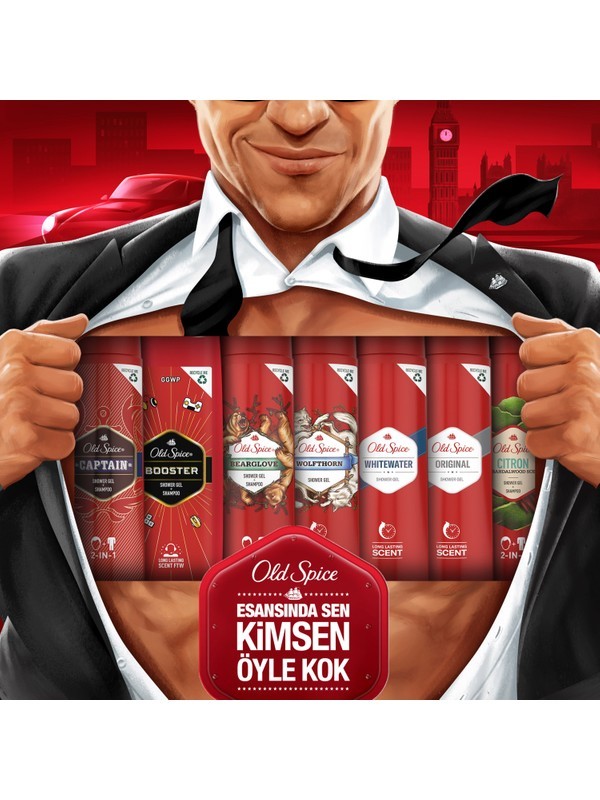 Old Spice Duş Jeli & Şampuan 400 ml Bearglove ( 4660 )