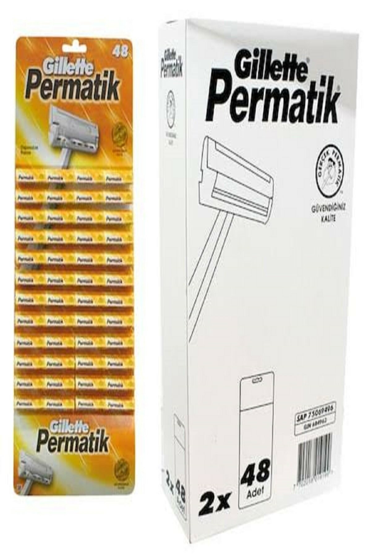 Gillette Permatik Tekli Tıraş Bıçağı x 96