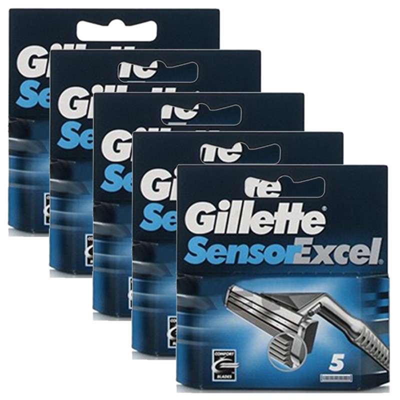 Gillette Sensor Excel Yedek Tıraş Bıçağı 5'li x 5 Paket