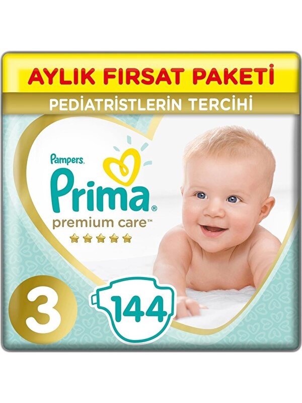 Prima Premium Bezi 3 Beden 144lü Aylık Fırsat Paketi ( 1796 )