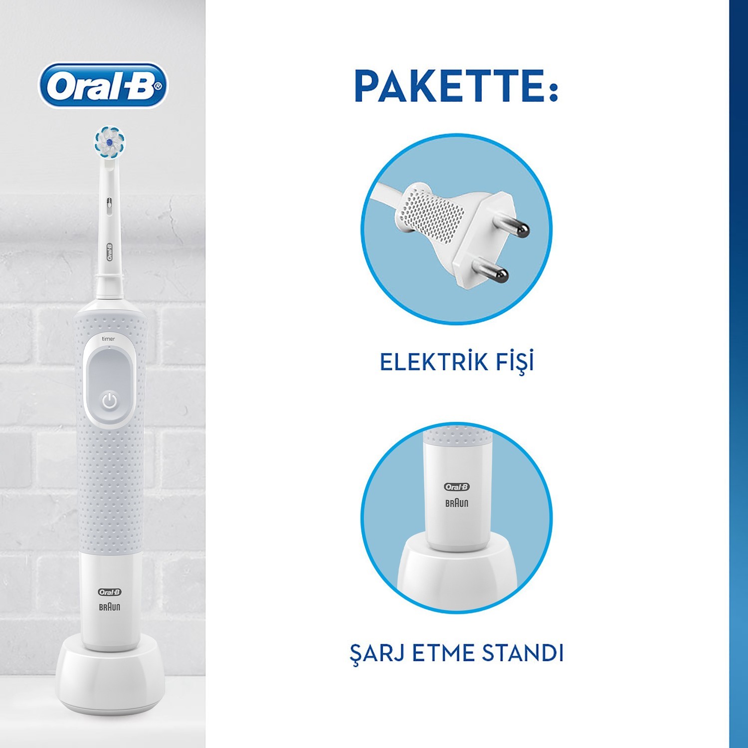 Oral-B Vitaly 100 Braun Ultra Thin Şarjlı Diş Fırçası