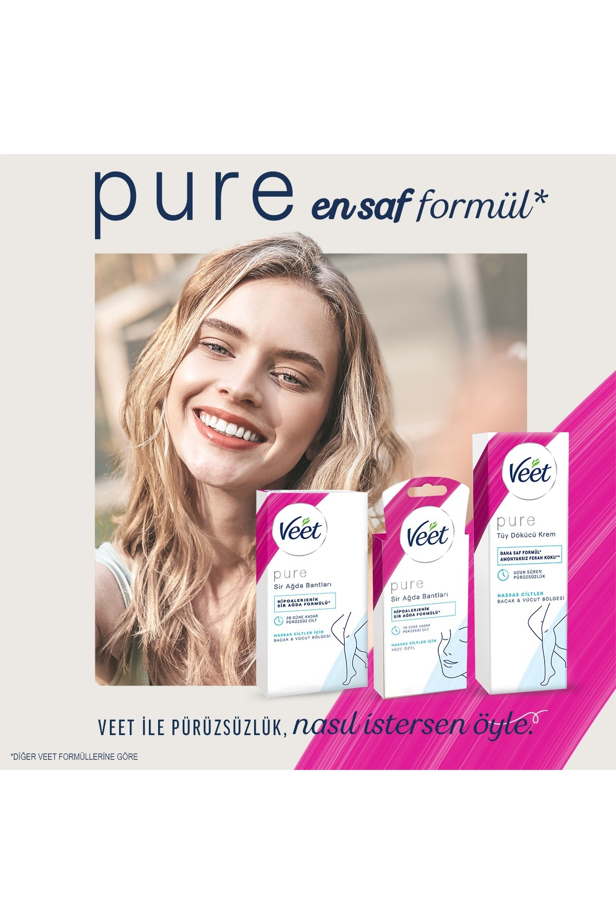 VEET PURE AĞDA BANDI YÜZ BÖL.20Lİ
