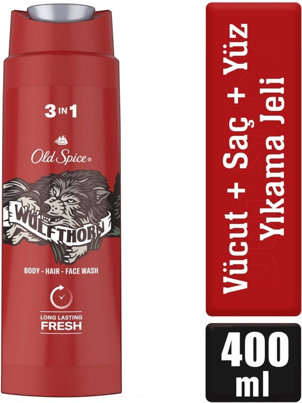 Old Spice Wolfthorn Duş Jeli & Şampuan 400 ml