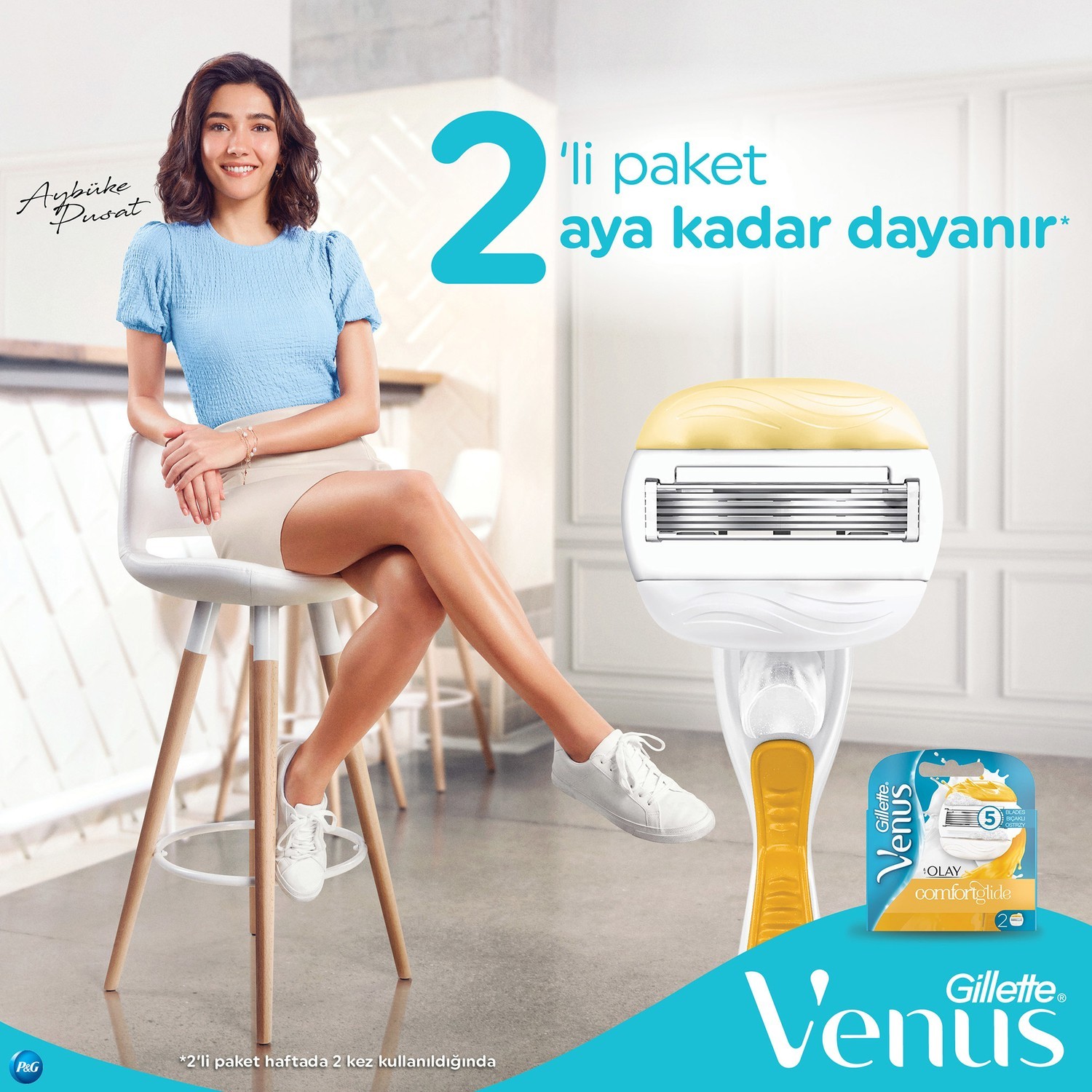 Gillette Venus Comfortglide Olay Yedek Kadın Tıraş Bıçağı 2’li