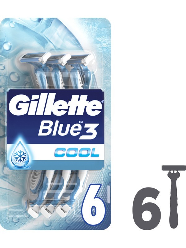 Gillette Blue3 Cool Kullan At Tıraş Bıçağı 6\'lı