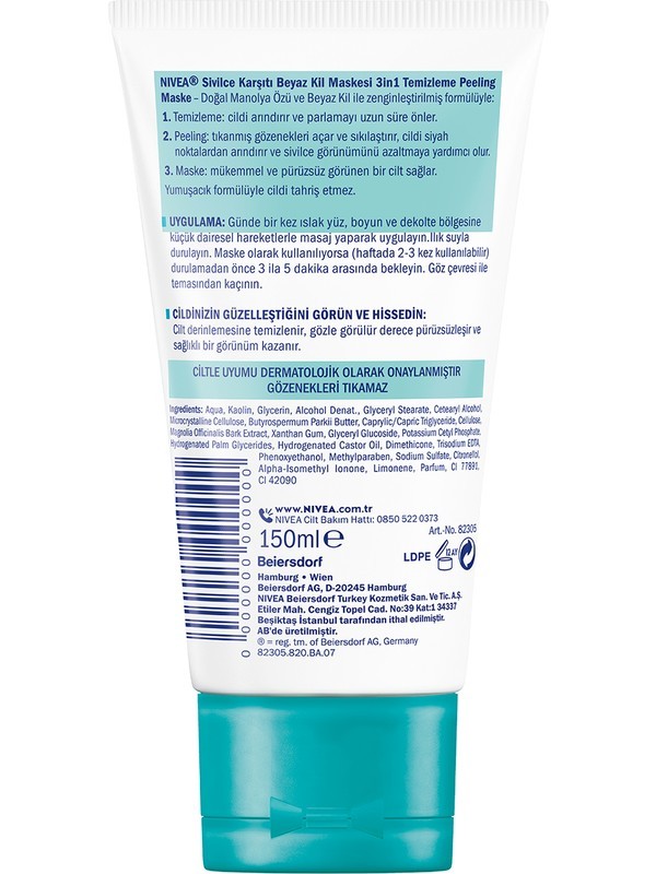 NİV.BEYAZ KİL MASKESİ 150ML 3703